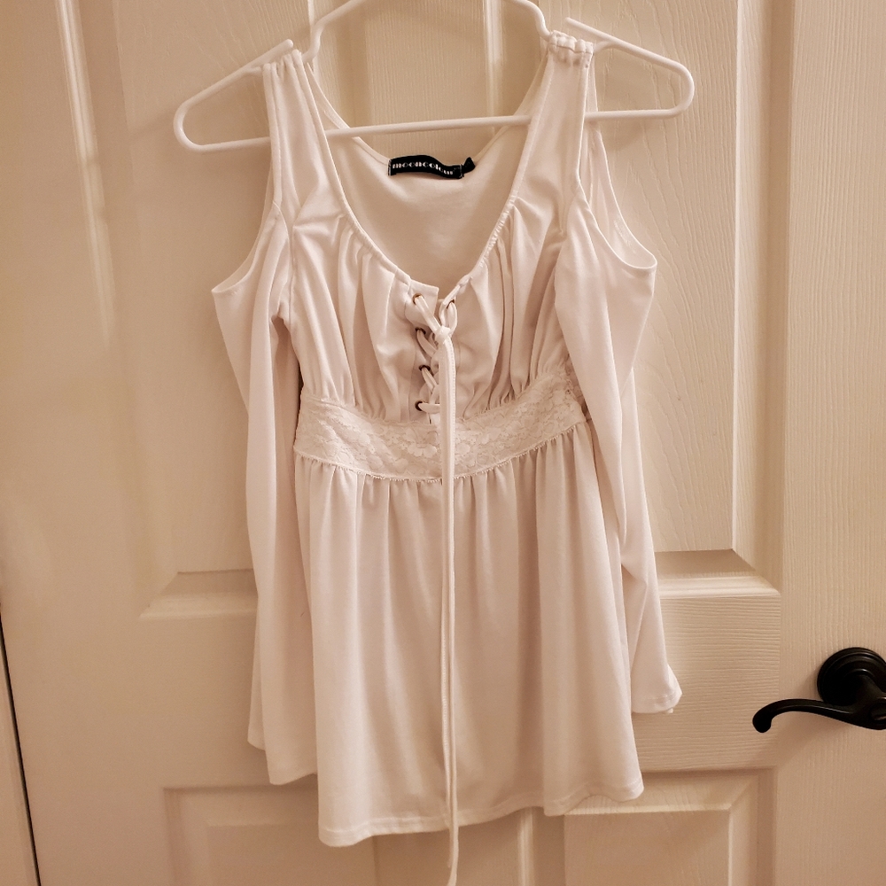 White baby doll shirt